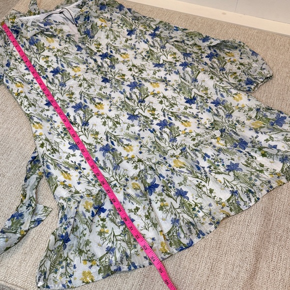 Greylin Floral Print Belted Long Sleeve Mini Dress, NWT, Size Small - Picture 7 of 10